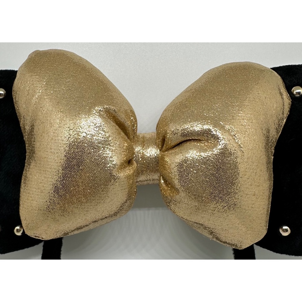 Brand New! Black Velvet Gold Ears Headband - Picture 4 of 8